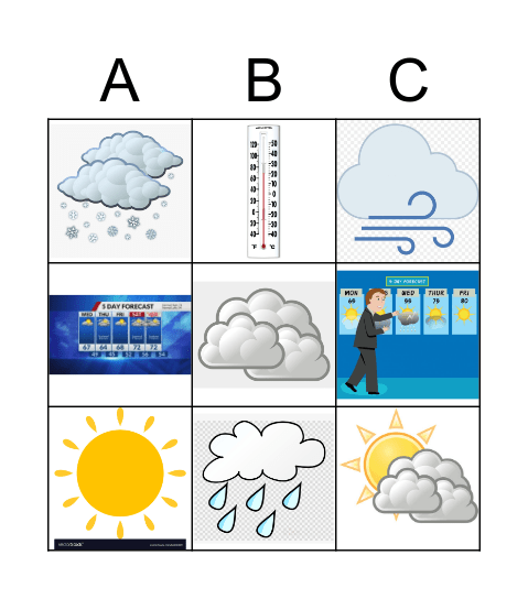 Weather Bingo Card