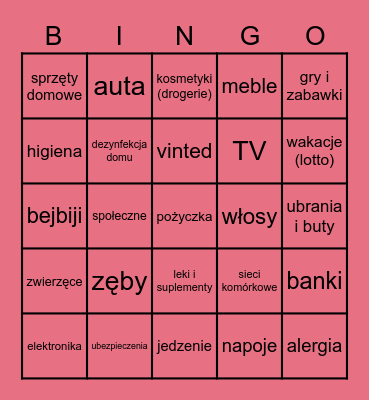 Bingo Reklamowe Bingo Card