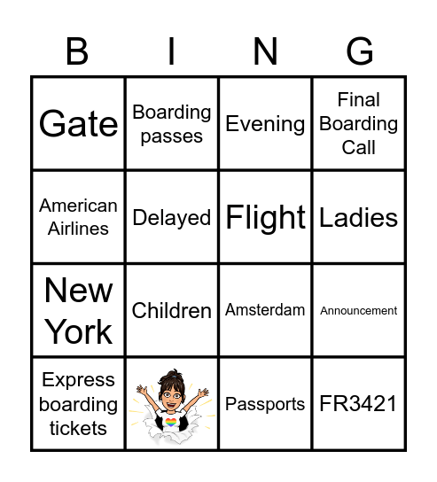 Airport Bingo Card