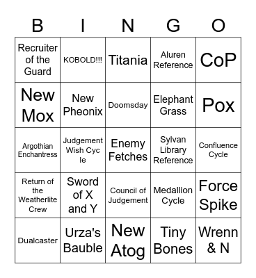 SERUM VISION AND FAITHLESS BREWING MODERN HORIZONS 2 BINGO!!! Bingo Card