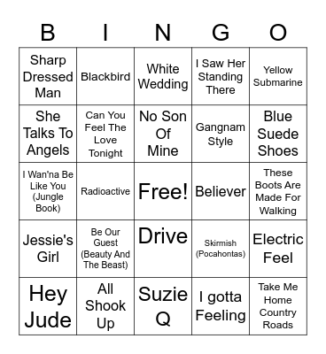 ROADS Monday Faves Bingo Card