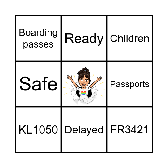 Airport Bingo Card