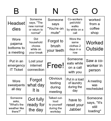 Asset Management Bingo Card