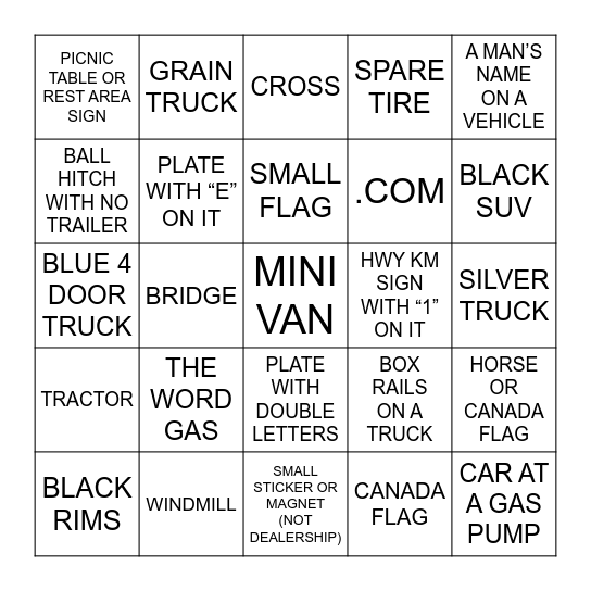 Bingo Card