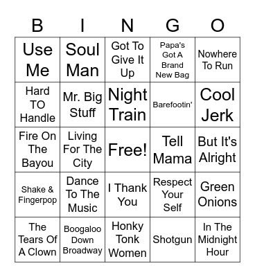 Whistle 3 Bingo Card