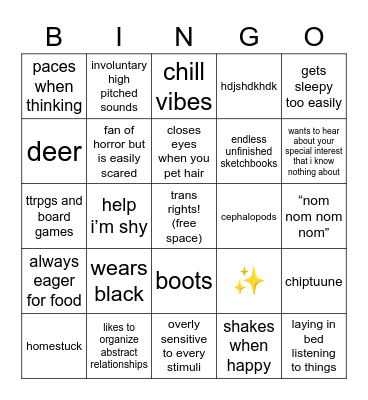 Vel Bingo Card