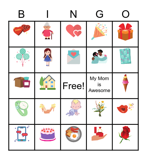 Mother's Day Bingo Card