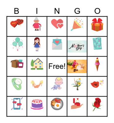 Mother's Day Bingo Card