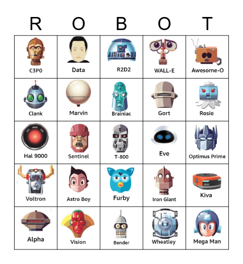 ROBOT BINGO Card