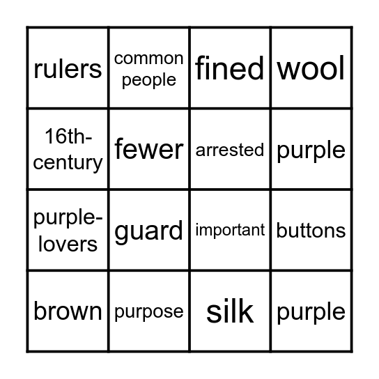 3.0  Fashion Police Bingo Card