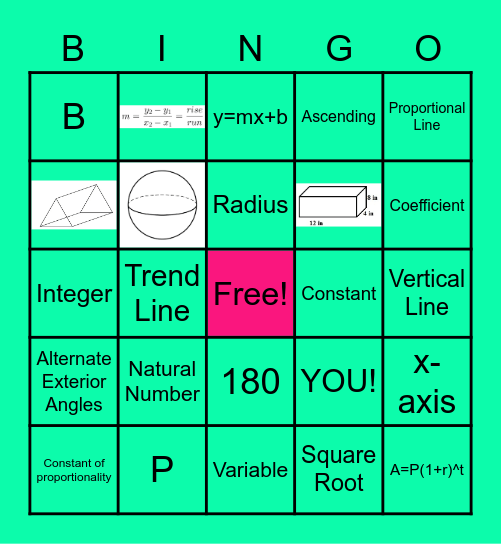 STAAR Review Bingo Card