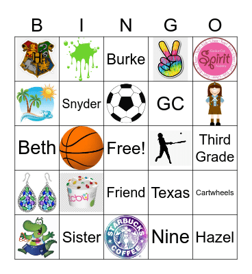 Hazel Bingo Card