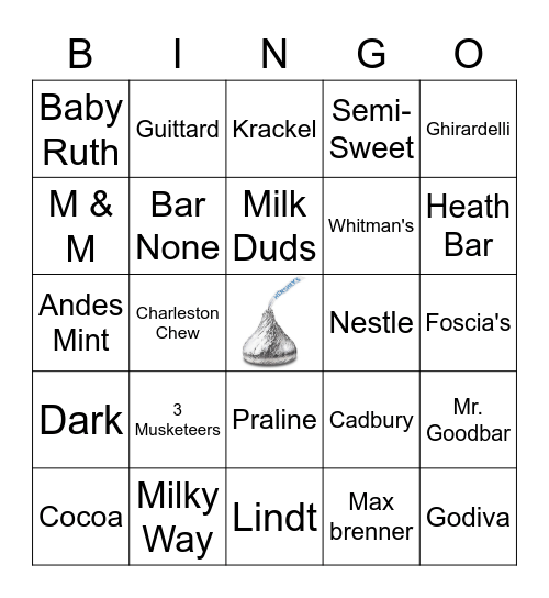 Chocolate Bingo Card