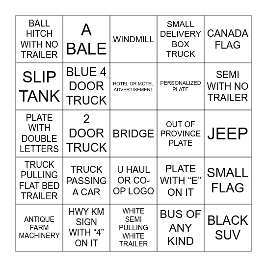 Bingo Card