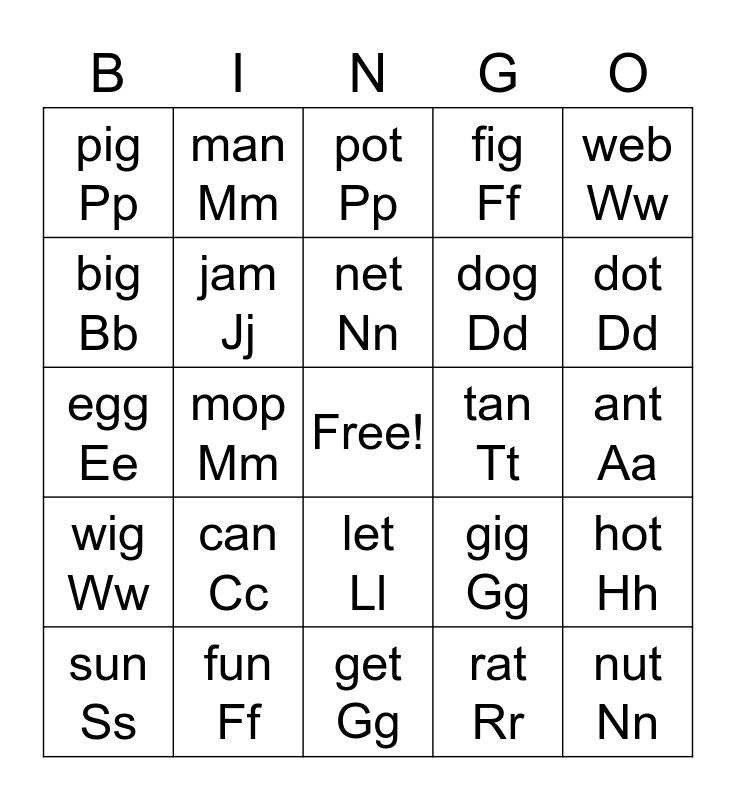 words-and-letters-bingo-card