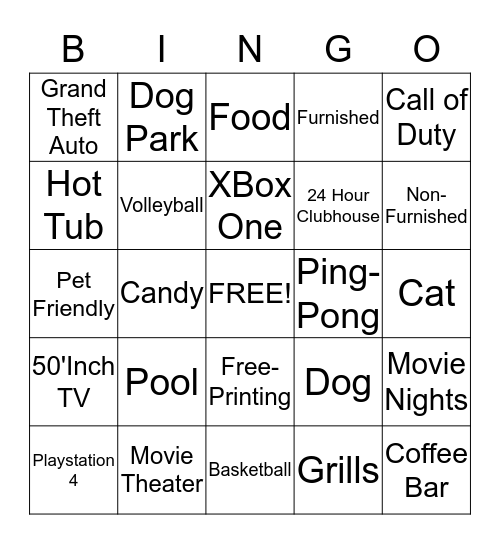 Aspen Heights  Bingo Card