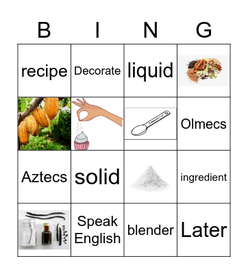 M&M Bingo Card