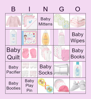 Kelly’s Baby Shower Bingo! Bingo Card