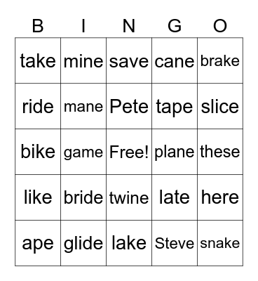 Bingo Card