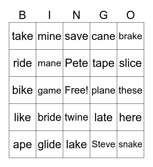 Bingo Card