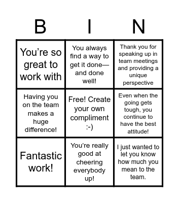 Bingo Card