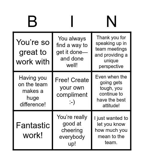 Bingo Card