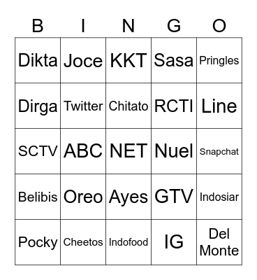 Ayik’s Bingo Card