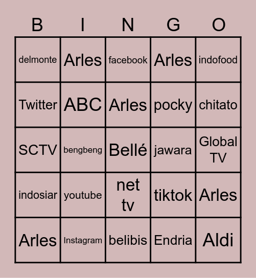 BELLÉ Bingo Card