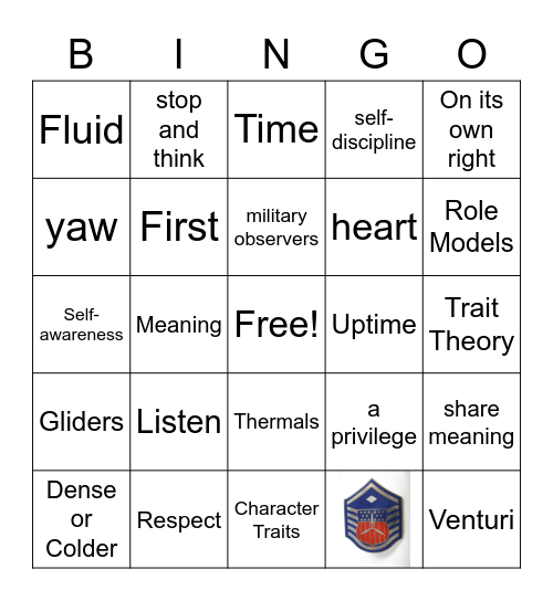 CAP Knowledge Bingo Card