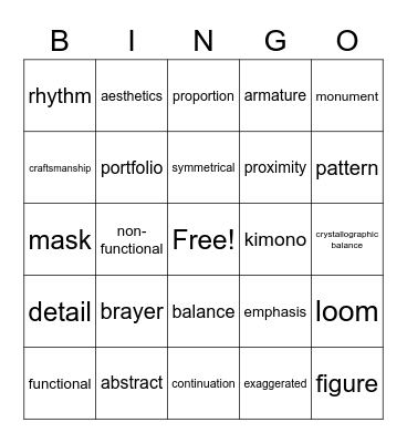 Art Review Bingo! Bingo Card