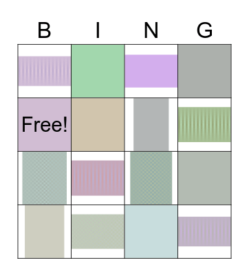 Bingo Sweets Bingo Card