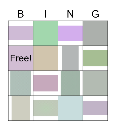 Bingo Sweets Bingo Card