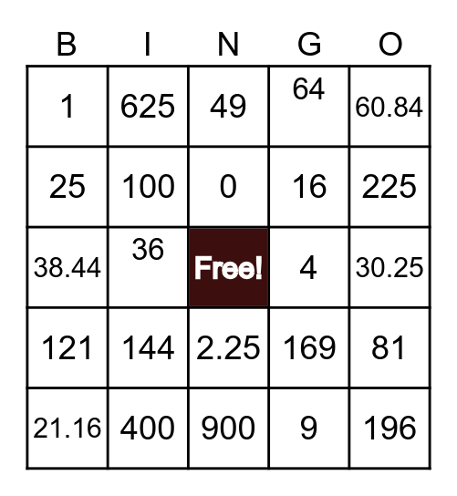 Bingo^2 Bingo Card