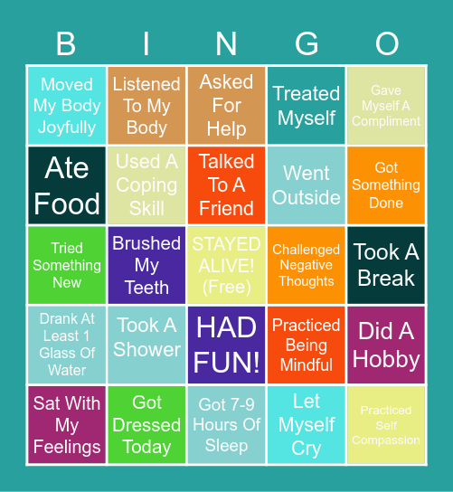 Brain Break Bingo! Bingo Card