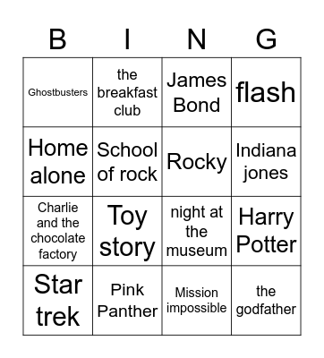 Music Bingo Card