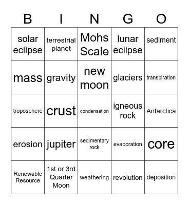 Final BINGO Card