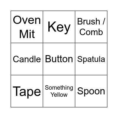 Scavenge This! Bingo Card