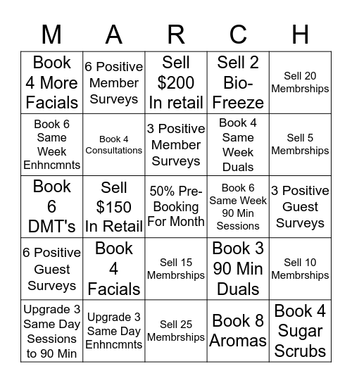 March Madness Bingo Card