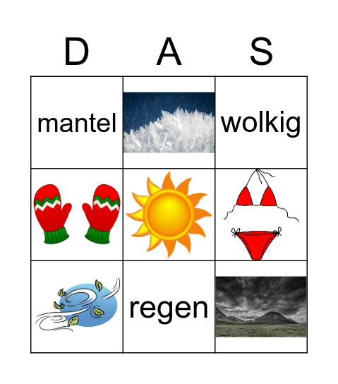 Wetter Bingo Card