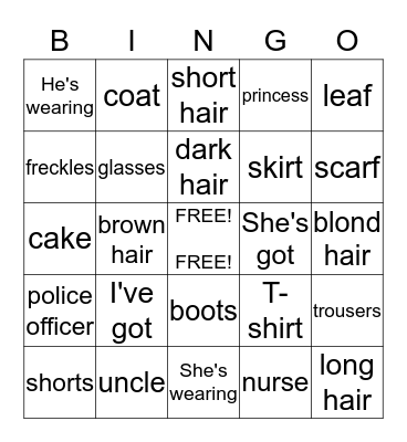 BINGO 2nd C Bingo Card
