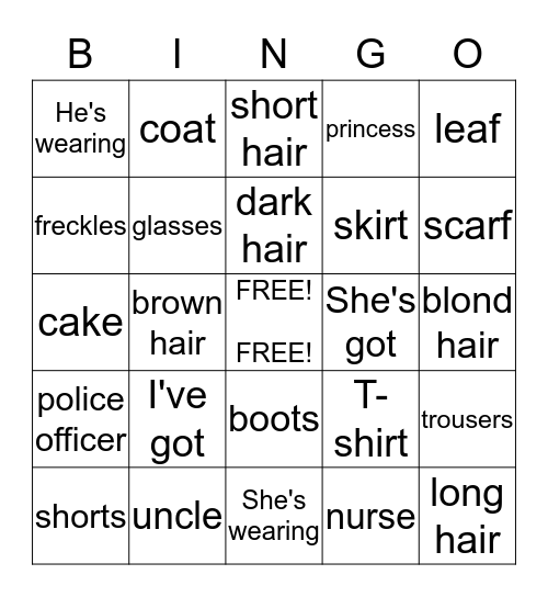 BINGO 2nd C Bingo Card