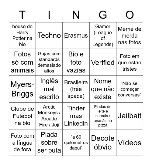 Tingo - part 2 Bingo Card