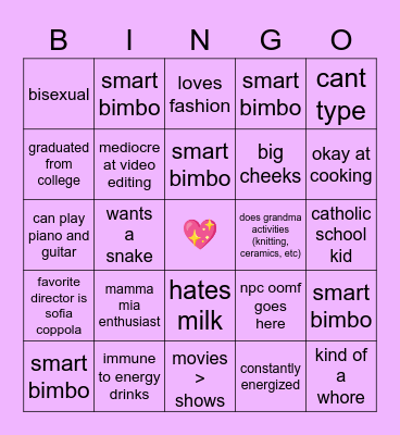 B  I  L  L  I  E  '  S Bingo Card