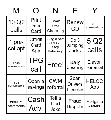 Where do fish keep their money? River Banks! Bingo Card