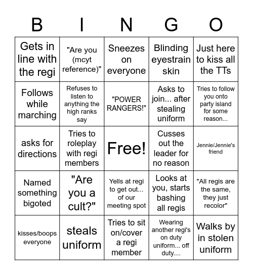 Annoying Civi Bingo (for regis!) Bingo Card