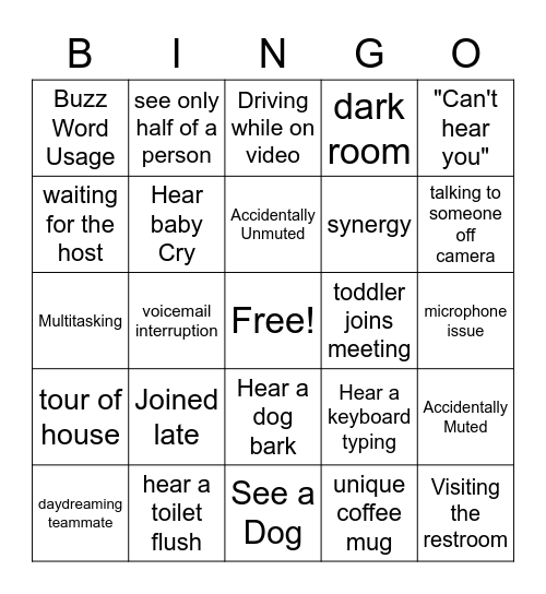 Team Spirit: Virtual BINGO Card