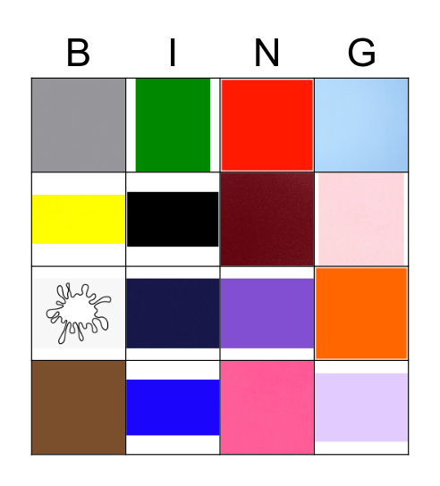 Die Farben Bingo Card