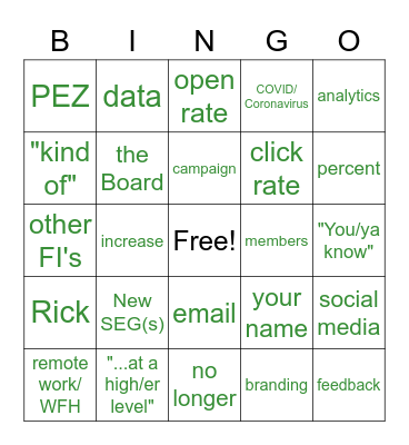 Tower FCU Divison Meeting - Card 3 Bingo Card