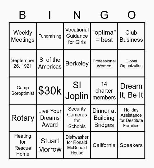 SI JOPLIN Bingo Card