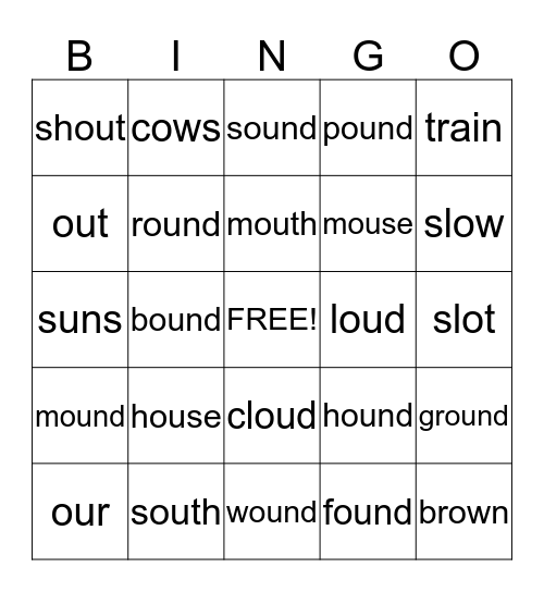 "ou" Bingo Card